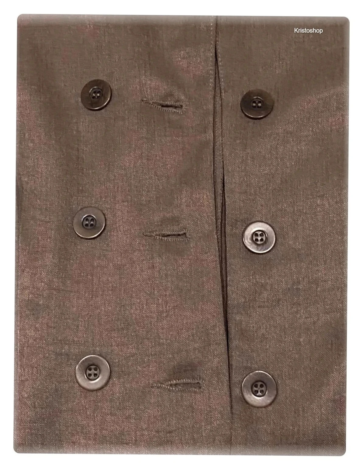 Korte blazer Vintage Claire Delandes bruin lange mouwen Maat 40 – photo 8